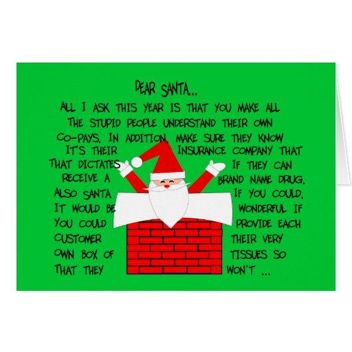 Quirky and Funny Pharmacist Christmas Cards | Zazzle