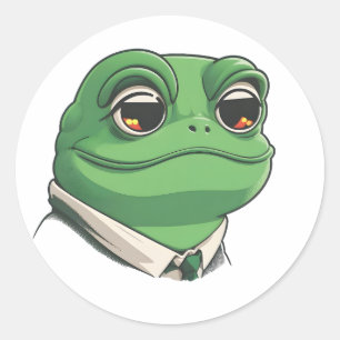 Quirky and Stylish Amphibian Art for Frog Lovers Classic Round Sticker