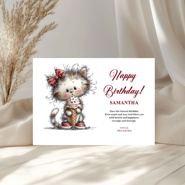 Quirky Animals Custom Name kids greeting card (Quirky Animals Custom Name kids greeting card)