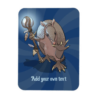 Quirky Armadillo Add Your Text Fantasy Character Magnet