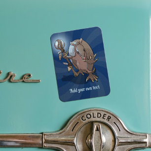 Quirky Armadillo Add Your Text Fantasy Character Magnet