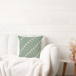 Quirky baseball print throw pillow Sports cushion