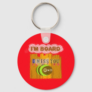Quirky Bee Art Print Keychain