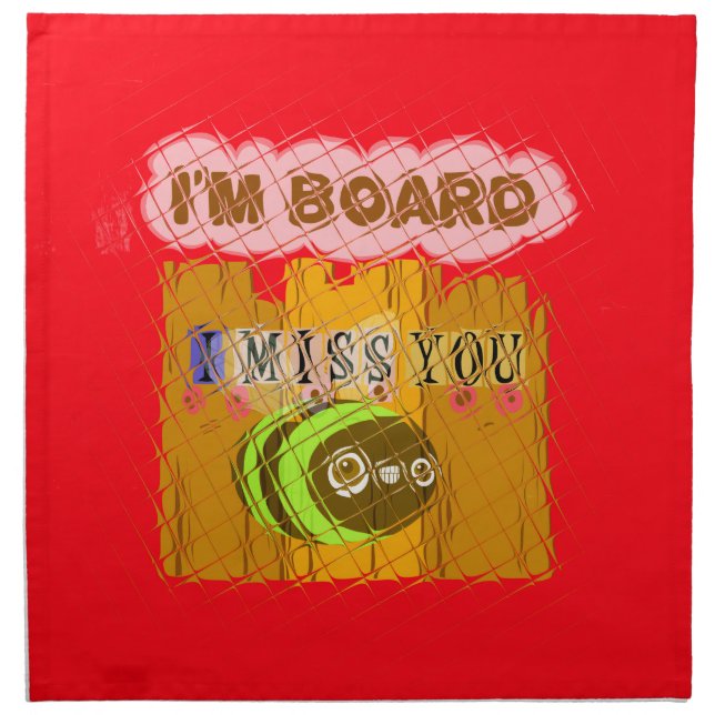 Quirky Bee Art Print Napkin (Front)