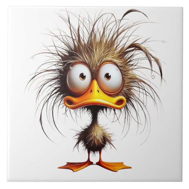 Quirky Bird Ceramic Tile (Front)
