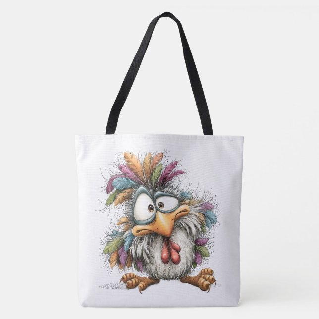 Quirky Bird Tote Bag (Front)