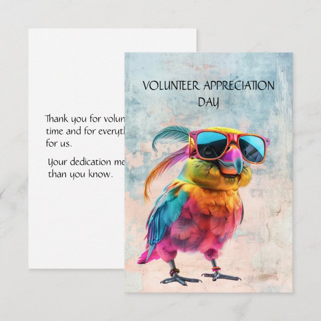 Quirky Bird Volunteer Appreciation Day (Front/Back)