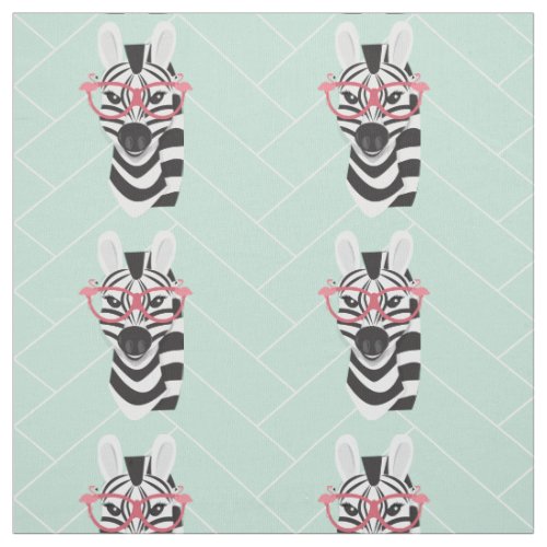 Quirky Black White Zebra Pink Flamingo Sunglasses Fabric