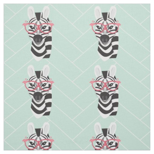 Quirky Black White Zebra Pink Flamingo Sunglasses Fabric