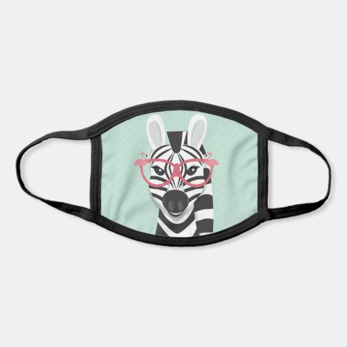 Quirky Black White Zebra Pink Flamingo Sunglasses Face Mask