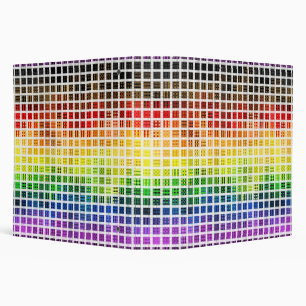 Quirky Boho Plaid Colorful Gay Rainbow Pride Flag  3 Ring Binder