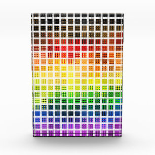 Quirky Boho Plaid Colorful Gay Rainbow Pride Flag Acrylic Award
