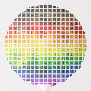 Quirky Boho Plaid Colorful Gay Rainbow Pride Flag Balloon