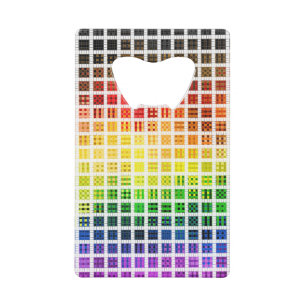 Quirky Boho Plaid Colorful Gay Rainbow Pride Flag Credit Card Bottle Opener