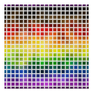Quirky Boho Plaid Colorful Gay Rainbow Pride Flag Poster