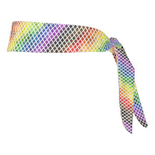 Quirky Boho Plaid Colorful Gay Rainbow Pride Flag Tie Headband