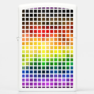Quirky Boho Plaid Colorful Gay Rainbow Pride Flag Zippo Lighter