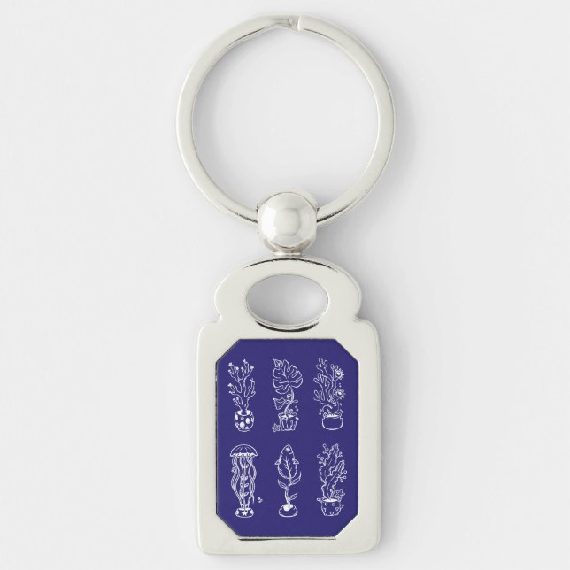 Quirky botanical keychain (Front)