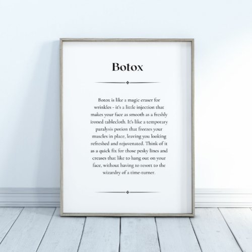 Quirky Botox Definition Poster