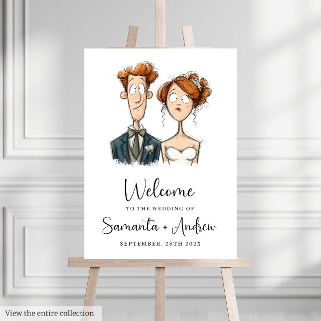 Quirky Bride Groom Wedding Welcome Sign Funny (Quirky Bride Groom Wedding Welcome Sign Funny)
