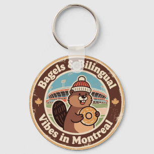 Quirky Canadian Montreal Vibes Keychain