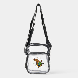 Quirky Capybara Rhythmic Gymnastics Hoop Cartoon Clear Crossbody Bag