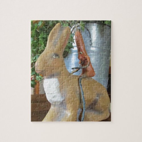Quirky Carrot Riding a Rabbit Jigsaw Puzzle