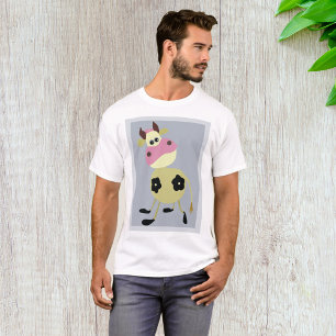 Quirky Cartoon Cow Fun Farm Animal  T-Shirt