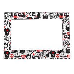 Quirky Cartoon Monster Doodle Magnetic Picture Frame