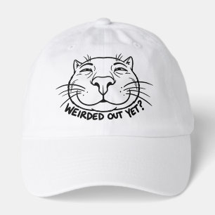 Quirky Cat Humor Close Up Weirded Out Yet Hat