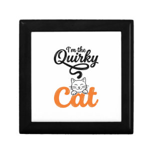 Quirky Cat Vintage Engraving Cat Lover Design_1 Gift Box