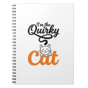 Quirky Cat Vintage Engraving Cat Lover Design_1 Notebook
