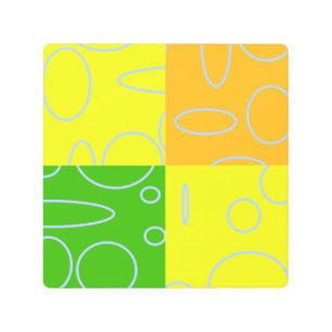 Quirky Chic Modern Abstract Popcorn Anime Loops Metal Print