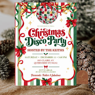 Quirky Christmas Disco Party Invitation