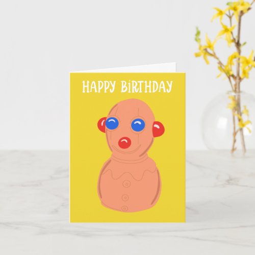 Quirky Clown Squeeze Toy Birthday Card