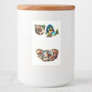 Quirky Coffee Lover Duck Design Food Label