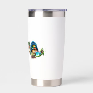 Quirky Coffee Lover Duck Design Insulated Tumbler
