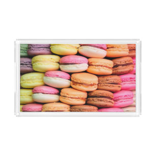 Quirky Colorful Macaroons Acrylic Tray