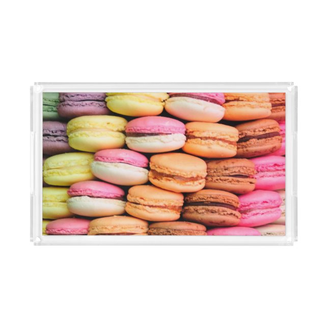 Quirky Colorful Macaroons Acrylic Tray (Front)