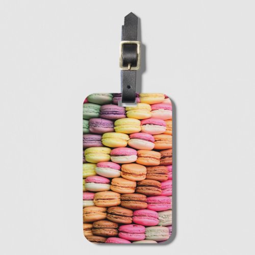 Quirky Colorful Macaroons Luggage Tag