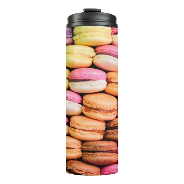 Quirky Colorful Macaroons Thermal Tumbler (Front)