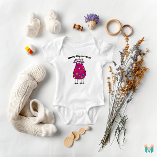 Quirky Colorful Potato Character Baby Bodysuit