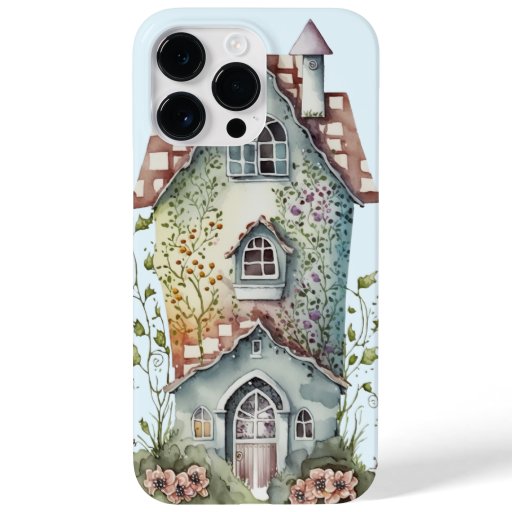 Quirky cottage tiled roof mullion windows flowers Case-Mate iPhone 14 pro max case