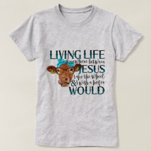 Quirky Cow Illustration With Humorous Quote T-Shirt