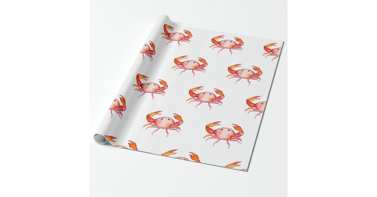 Quirky crab wrapping paper Zazzle