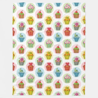 Quirky Cupcakes Fleece Blanket, Large