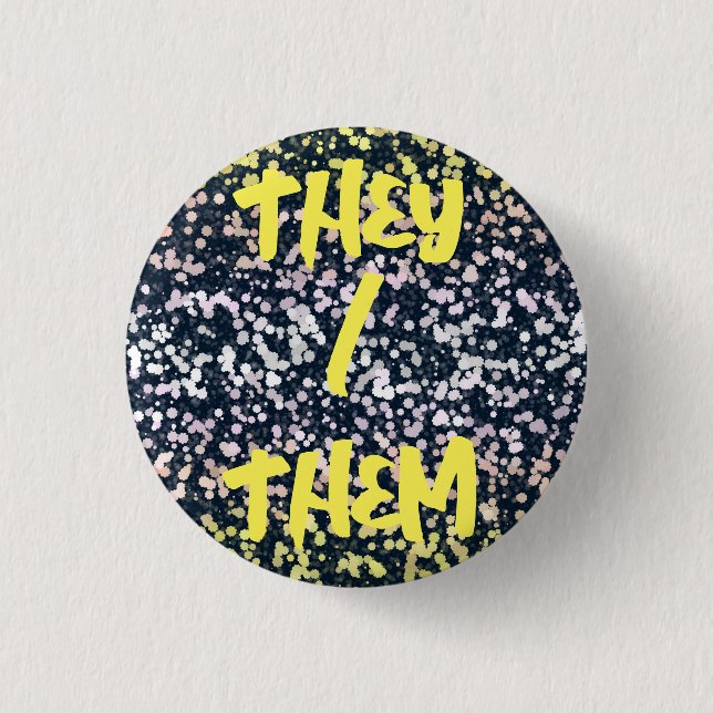 Quirky Cute Retro Boho Flora Pangender Pride Flag Button (Front)