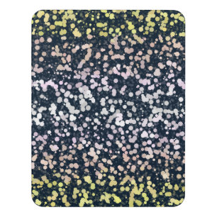 Quirky Cute Retro Boho Flora Pangender Pride Flag Door Sign