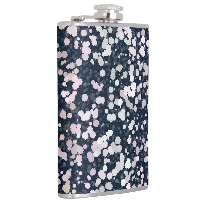 Quirky Cute Retro Boho Flora Pangender Pride Flag Flask (Right)