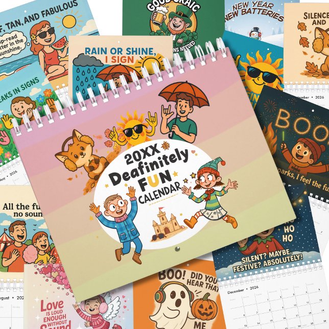 Quirky Deaf Awareness Cartoon Design Calendar (Creator Uploaded)